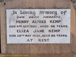Taken at the Mitchell Cemetary, Mitchell, Queensland, Australia and sourced from ACI - Henry & Eliza Kemp.
